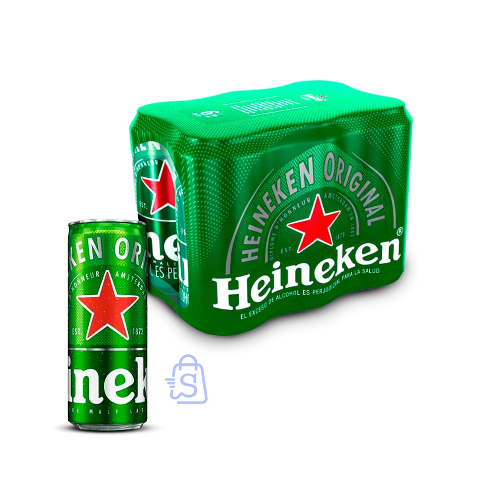 Heineken Lata 250 ml 6 pack-min