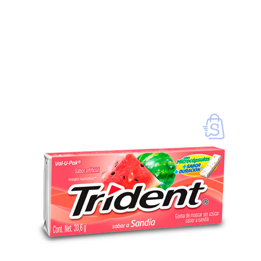 703373 Trident Sin Azucar Sandía Caja 18 und