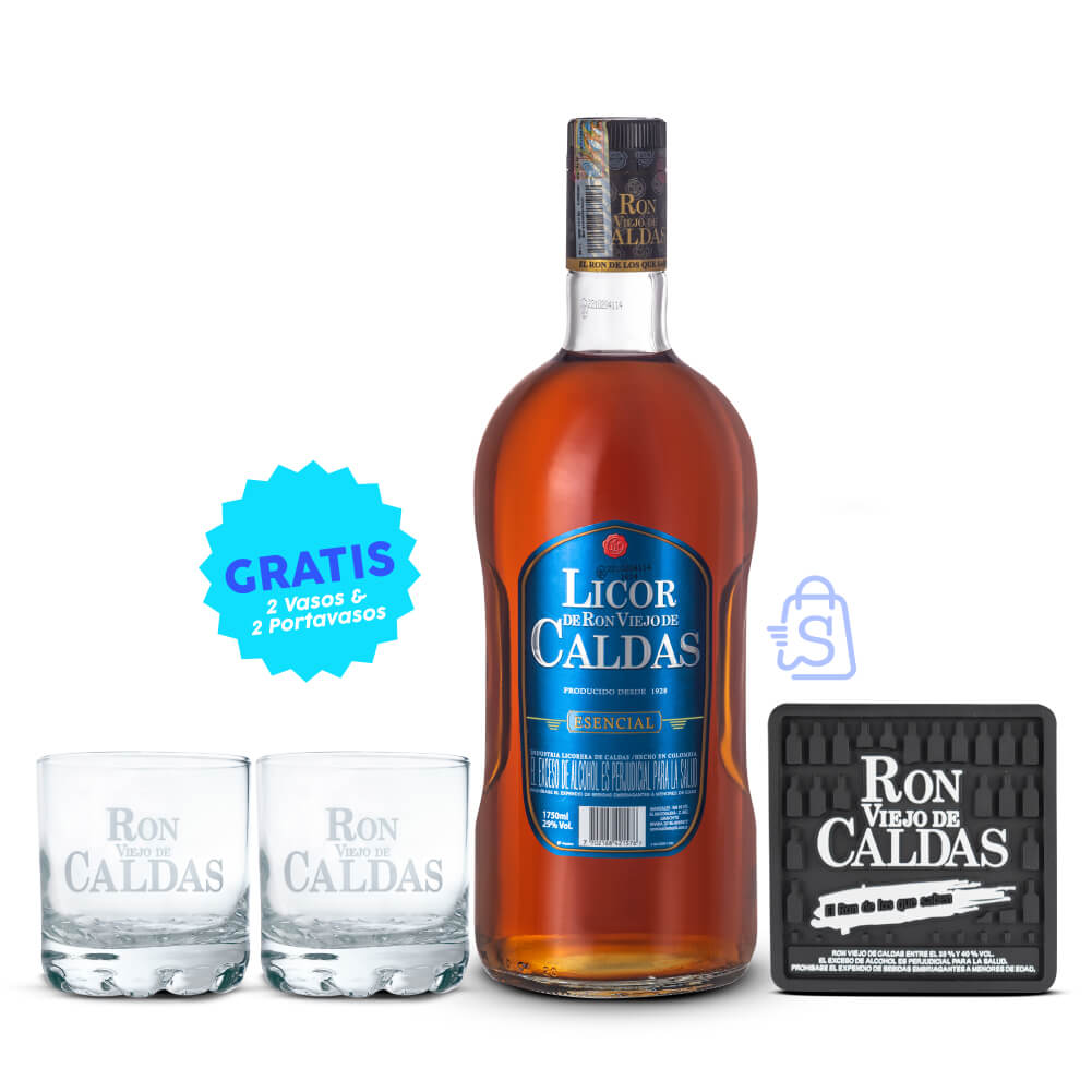 701523 Ron Viejo de Caldas Esencial 1750 ml GRATIS