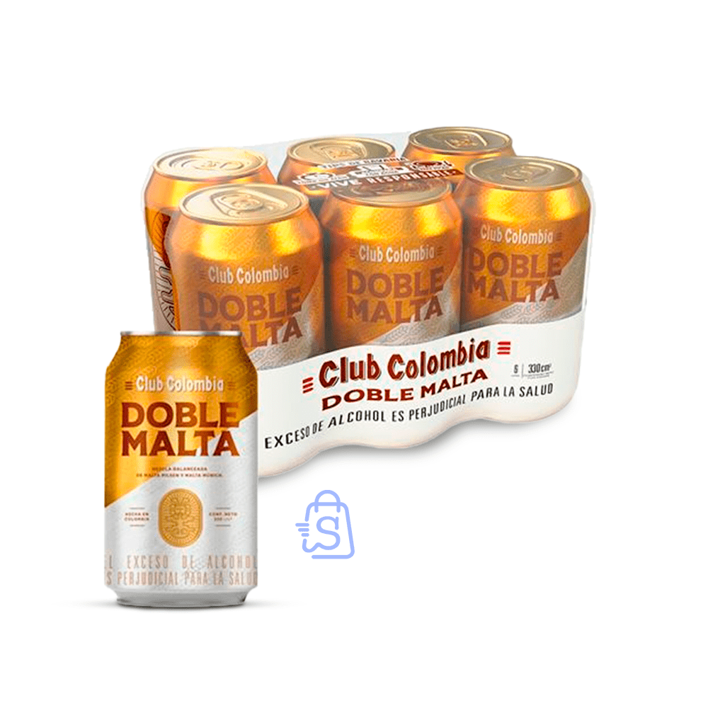 CERVEZA CLUB COLOMBIA DOBLE MALTA LATA 330 ML X 6 UND