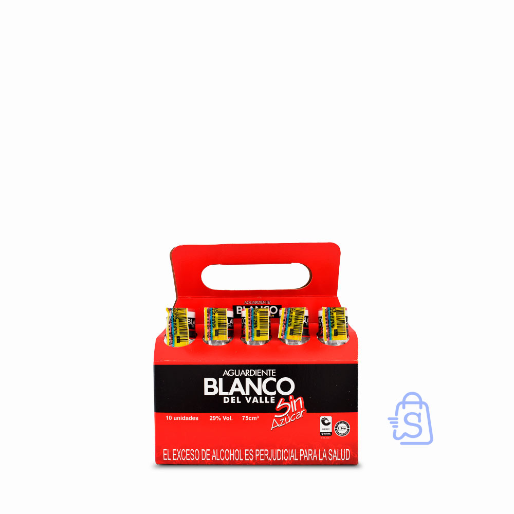 PACK AGUARDIENTE BLANCO SHOT 50 ML X 10 UND